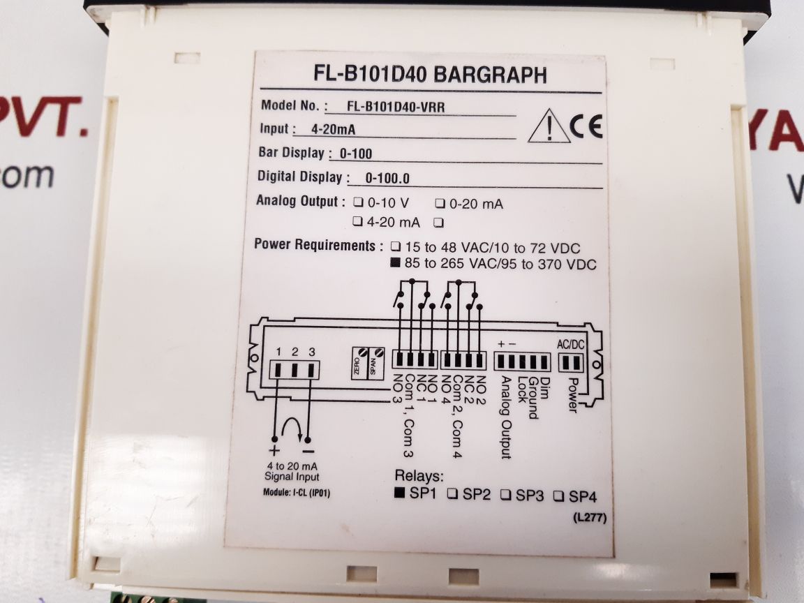 FL-B101D40-VRR BARGRAPH CONTROLLER