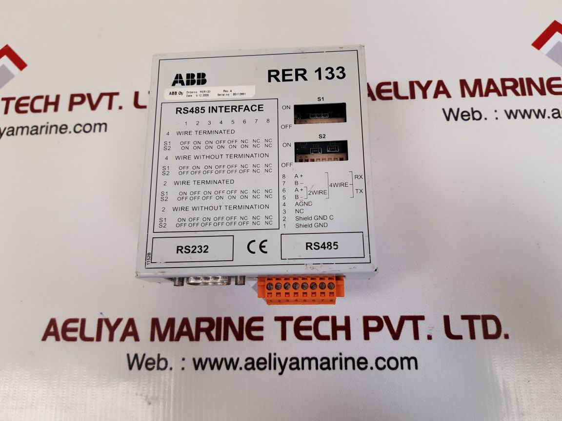 ABB RER 133 INTERFACE CONNECTION MODULE