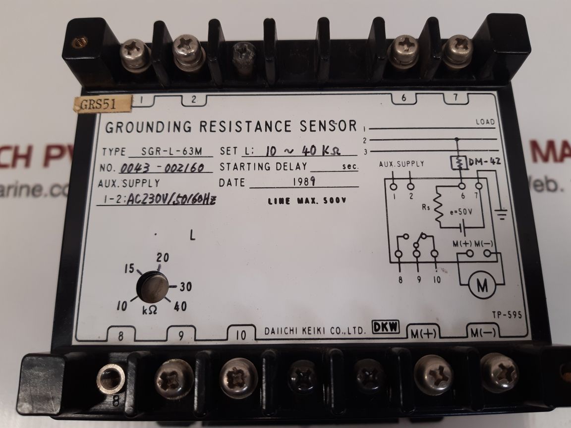 DAIICHI KEIKI SGR-L-63M GROUNDING RESISTANCE SENSOR