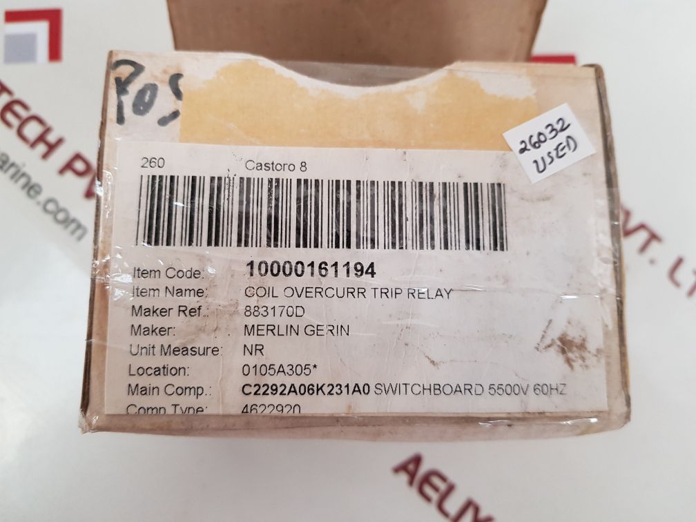 MERLIN GERIN 887191 COIL OVERCURR TRIP RELAY