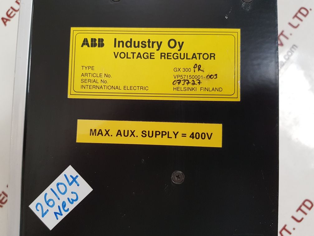 ABB GX 300 PR VOLTAGE REGULATOR