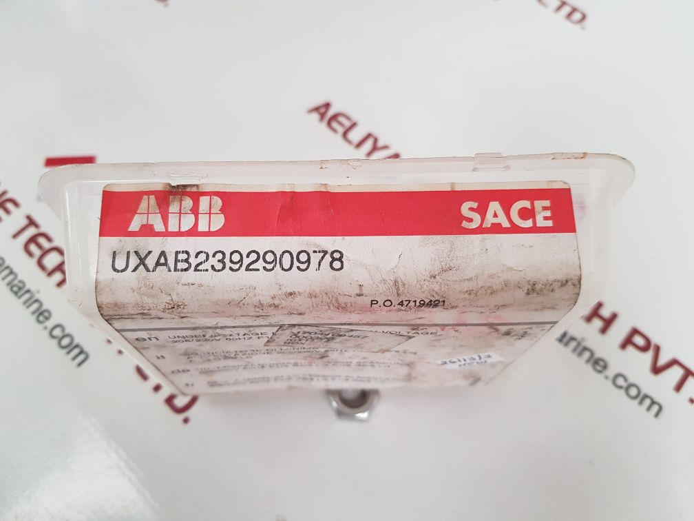 ABB UXAB239290978 UNDERVOLTAGE RELAY RELEASE VOLTAGE COIL