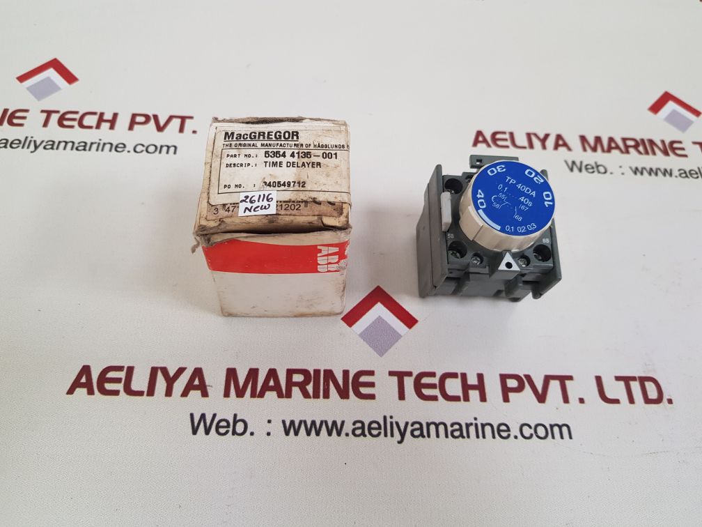 ABB TP 40DA CONTACTOR DELAY TIMER 5354 4135-001