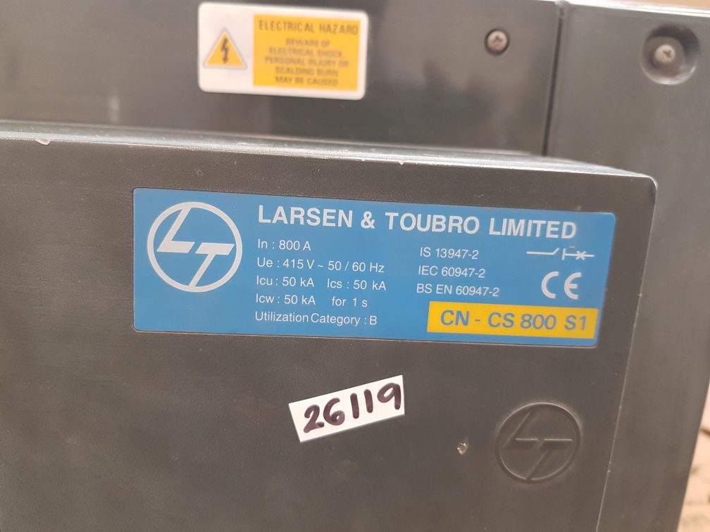 LARSEN & TOUBRO CN-CS 800 S1 AIR CIRCUIT BREAKER