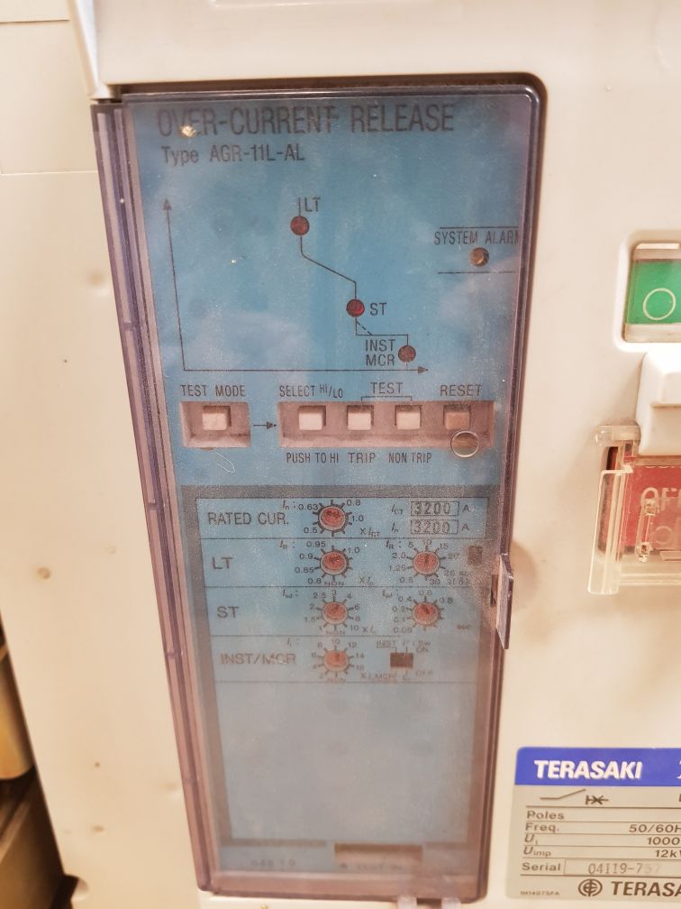 TERASAKI AGR-11L-AL 3 POLE AIR CIRCUIT BREAKER