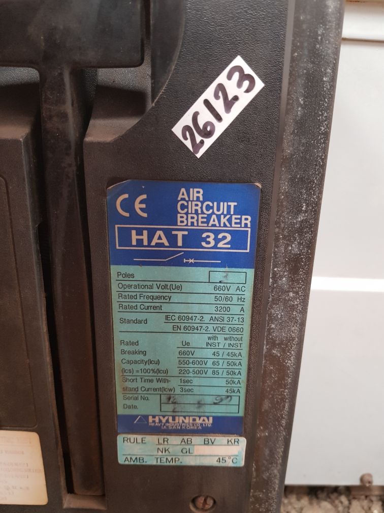 HYUNDAI HAT 32 AIR CIRCUIT BREAKER AOR-1S-AS