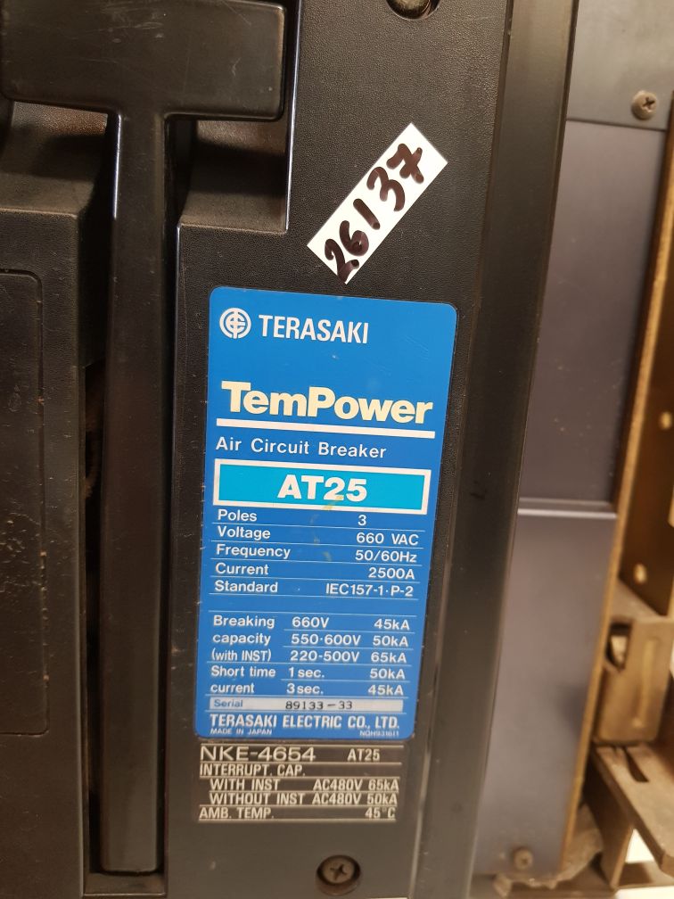 TERASAKI AT25 3 POLE AIR CIRCUIT BREAKER 2273A