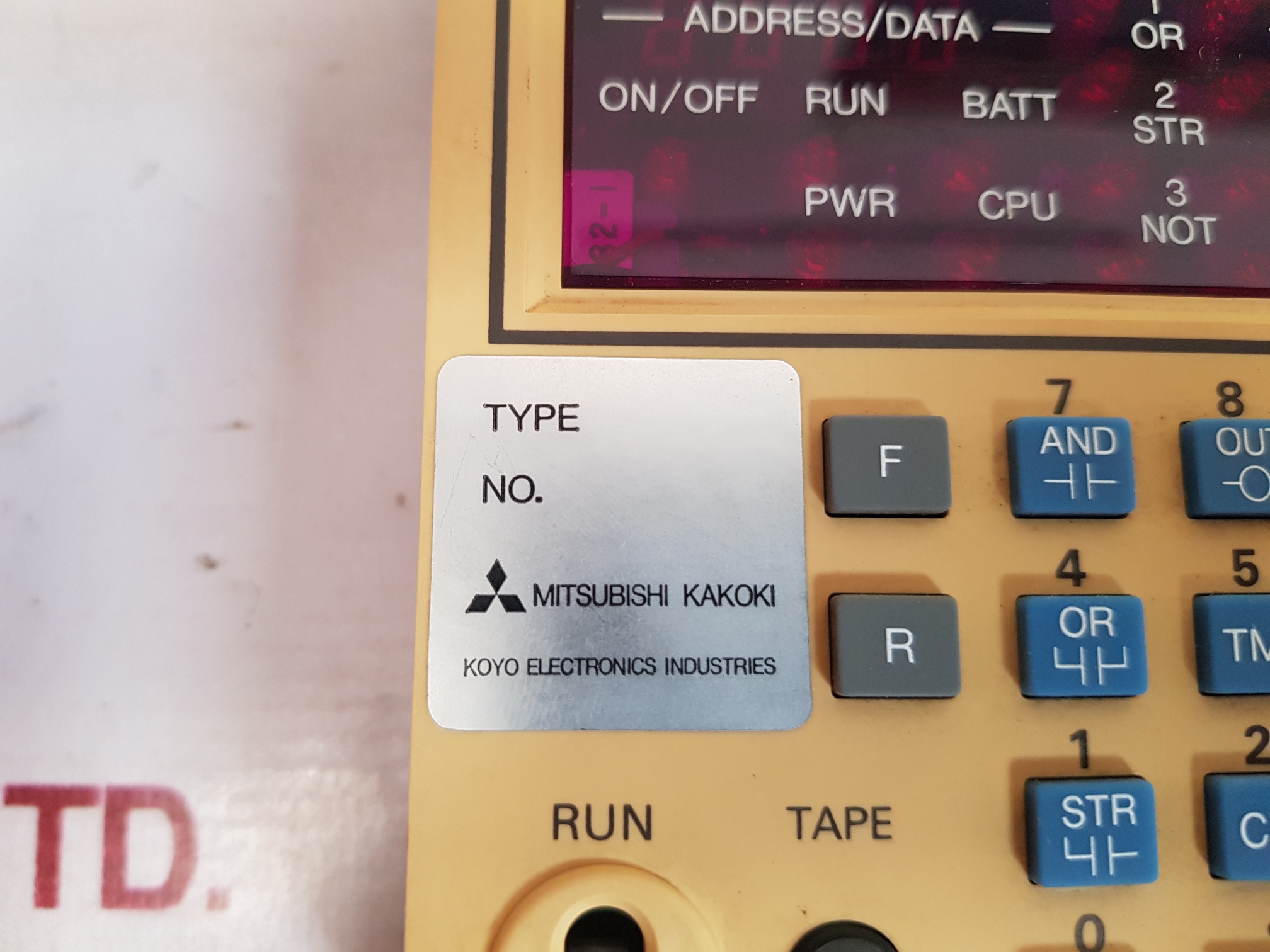 MITSUBISHI KOYO ELECTRONICS SR-21-8365 PROGRAMMABLE CONTROLLER