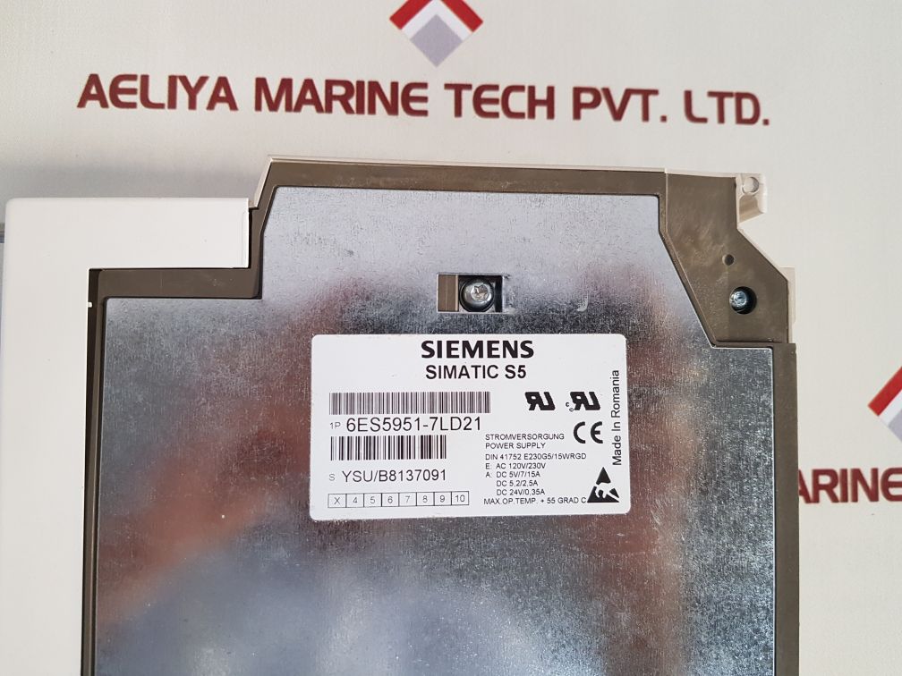 SIEMENS SIMATIC S5 6ES5951-7LD21 POWER SUPPLY