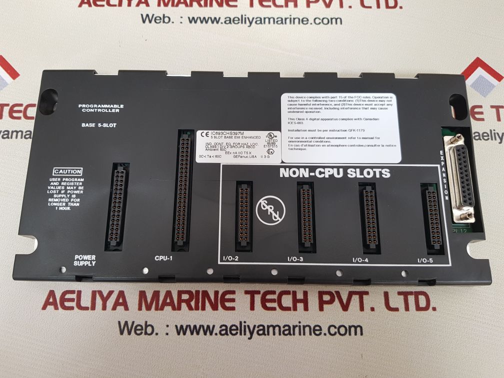 GE FANUC IC693CHS397M 5 SLOT BASE EMI ENHANCED PROGRAMMABLE CONTROLLER