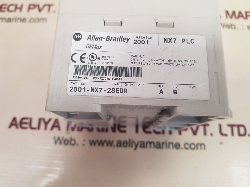ALLEN-BRADLEY 2001-NX7-28EDR PLC MODULE 12 OUTPUT RELAY