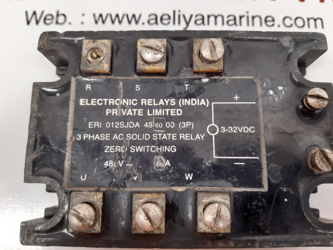 ELECTRONIC RELAYS ERI 012SJDA 3 PHASE AC SOLID STATE RELAY