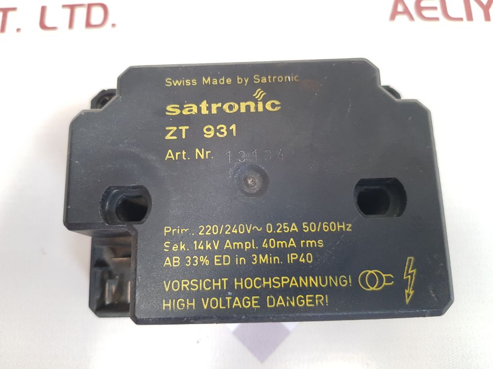 SATRONIC ZT 931 IGNITION TRANSFORMER