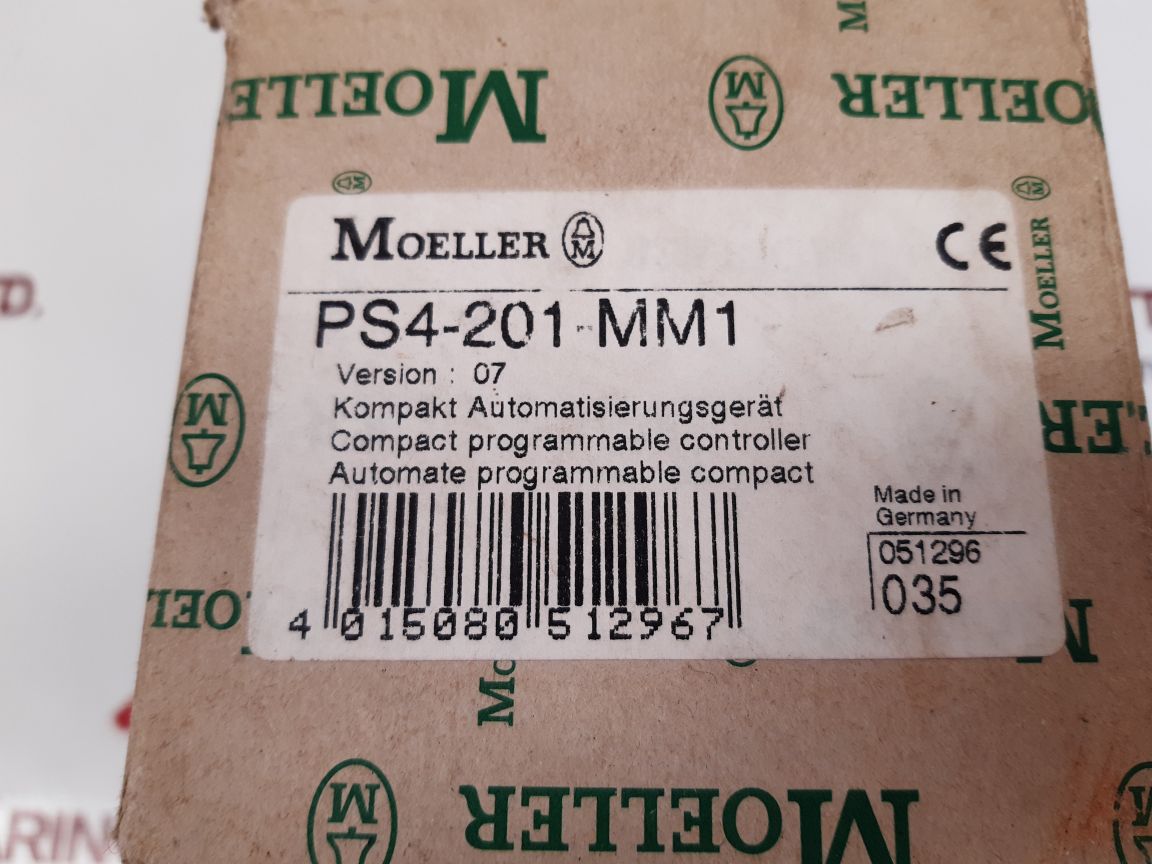 MOELLER PS4-201-MM1 COMPACT PROGRAMMABLE CONTROLLER VERSION: 07