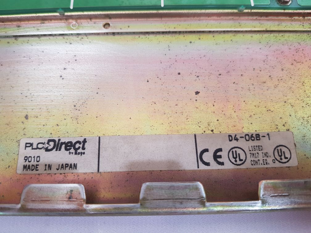 PLC DIRECT BY KOYO D4-06B-1 PLC RACK MODULEBrand:PLC DIRECT BY KOYO Model:D4-06B-1 Make: JAPAN Condition: USED sku # 23066