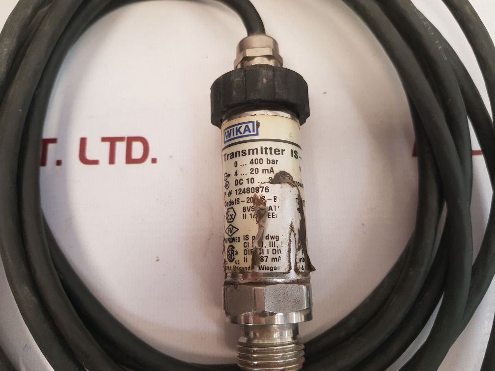 WIKA 12480976 PRESSURE TRANSMITTER IS - 20 - S