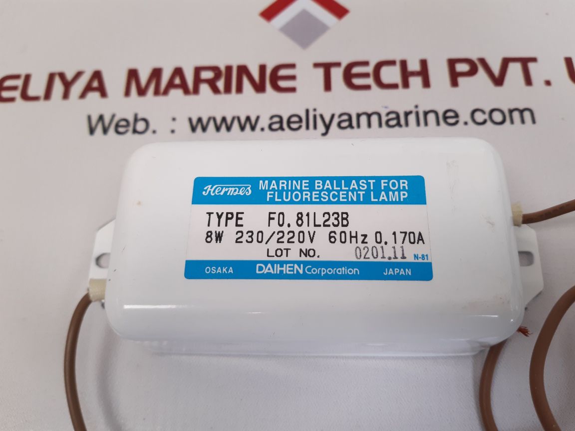 DAIHEN F0.81L23B MARINE BALLAST FOR FLUORESCENT LAMP