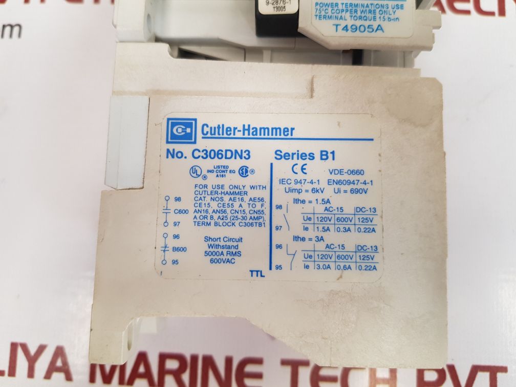 CUTLER-HAMMER AE16EN0 STARTER CONTACTOR RELAY