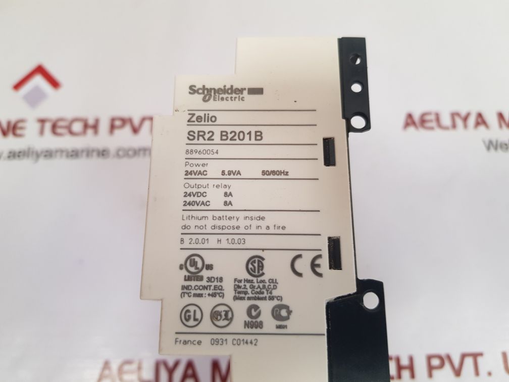 SCHNEIDER ELECTRIC SR2 B201B ZELIO OUTPUT RELAY