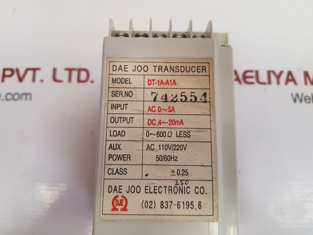 DAE JOO ELECTRONIC DT-1A-A1A TRANSDUCER