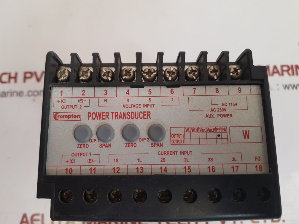 CROMPTON 254-SFMW-AC POWER FACTOR TRANSDUCER