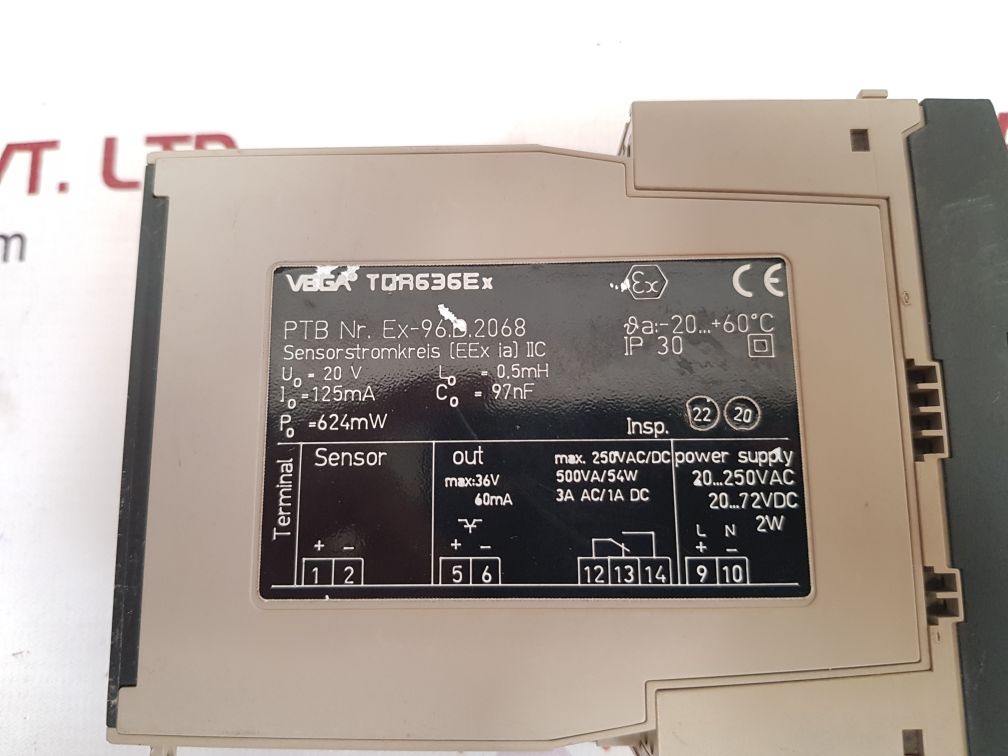 VEGA VEGATOR TOR636EX SIGNAL CONDITIONING INSTRUMENTS