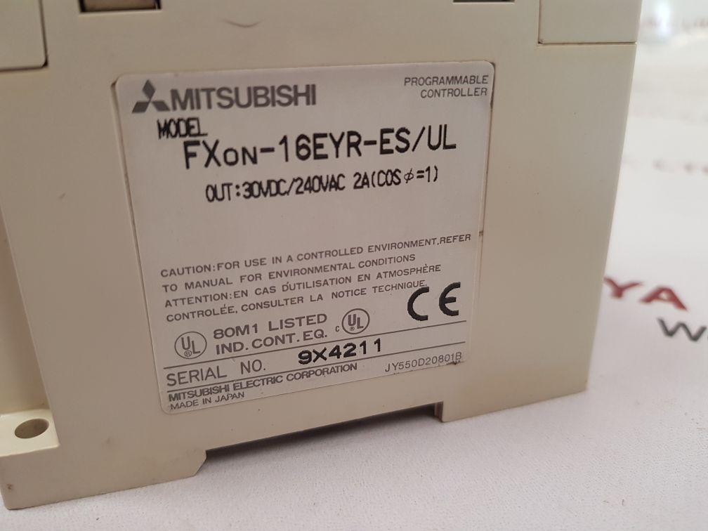 MITSUBISHI FX0N-16EYR-ES/UL PROGRAMMABLE CONTROLLER