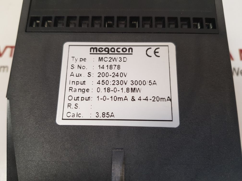 MEGACON MC2W3D POWER TRANSDUCER 0.18-0-1.8 MW
