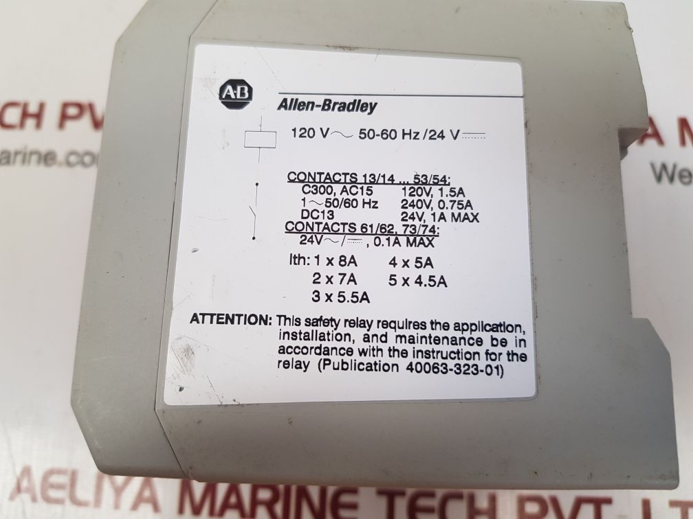 ALLEN BRADLEY 700-ZBR520AZ1 SAFETY RELAY SER: A