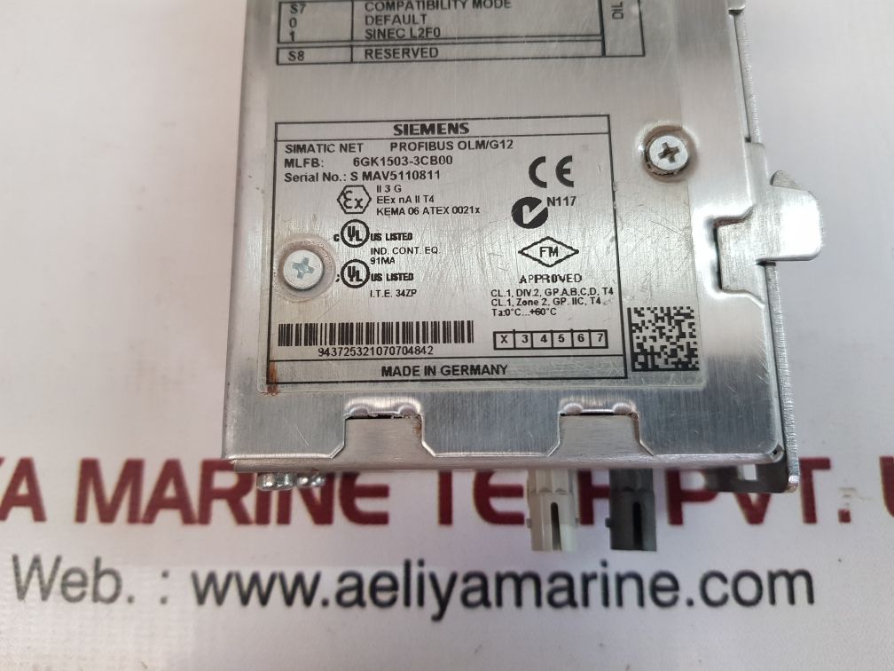 SIEMENS SIMATIC NET PROFIBUS OLM/G12 OPTICAL LINK MODULE