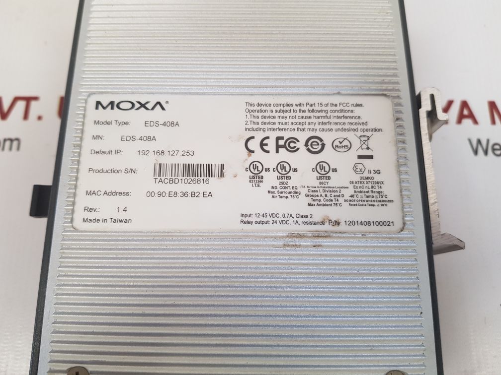 MOXA EDS-408A ETHER DEVICE SWITCH