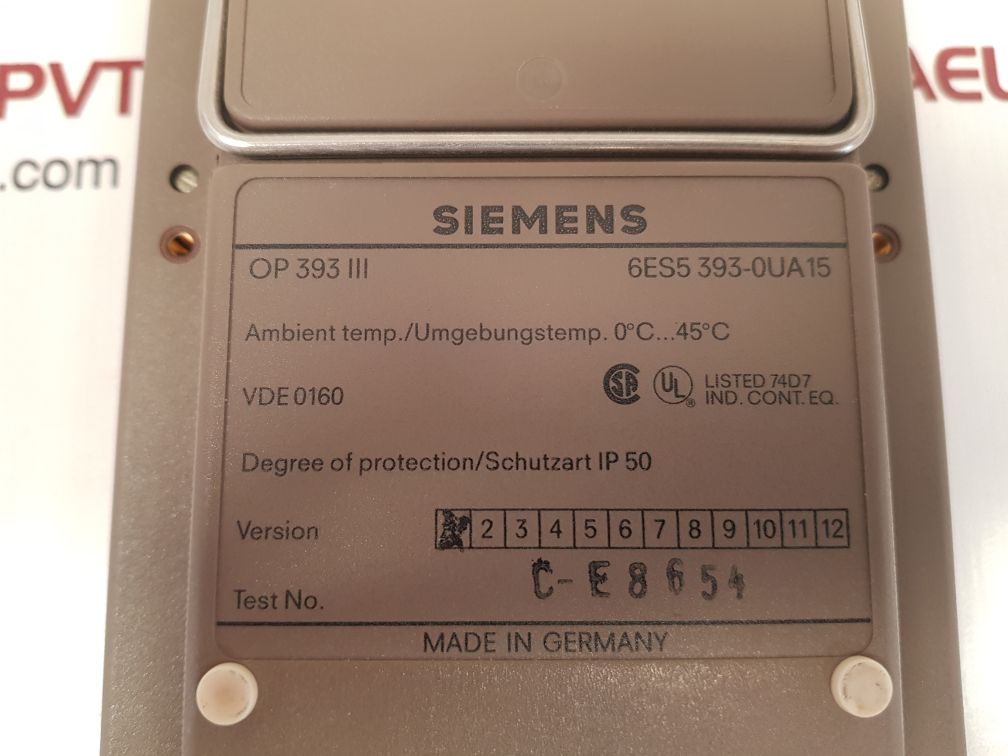 SIEMENS 6ES5 393-0UA15 OPERATOR KEYPAD