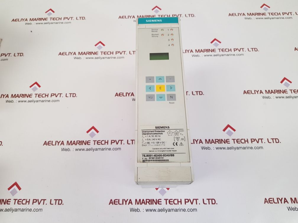 SIEMENS 7SJ6001-4EA00-0DA0/BB OVERCURRENT PROTECTION RELAY MODULE