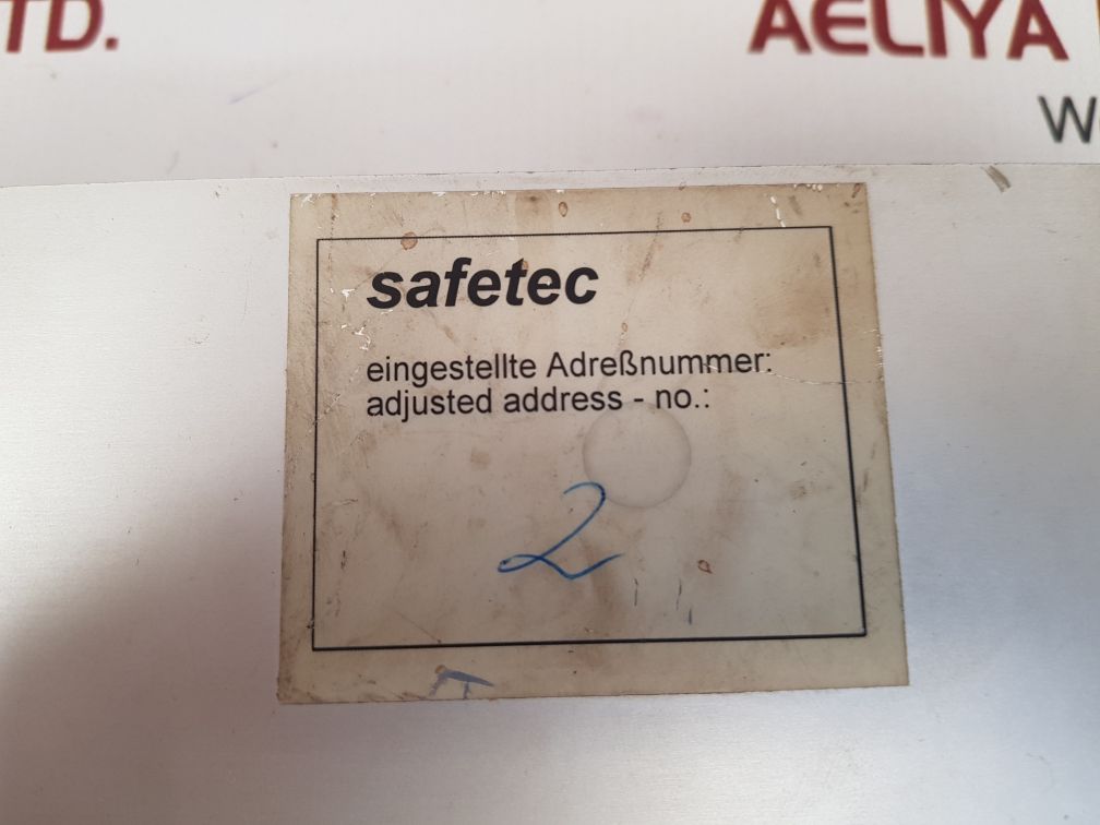 SAFETEC SDS SMOKE DETECTION SYSTEM