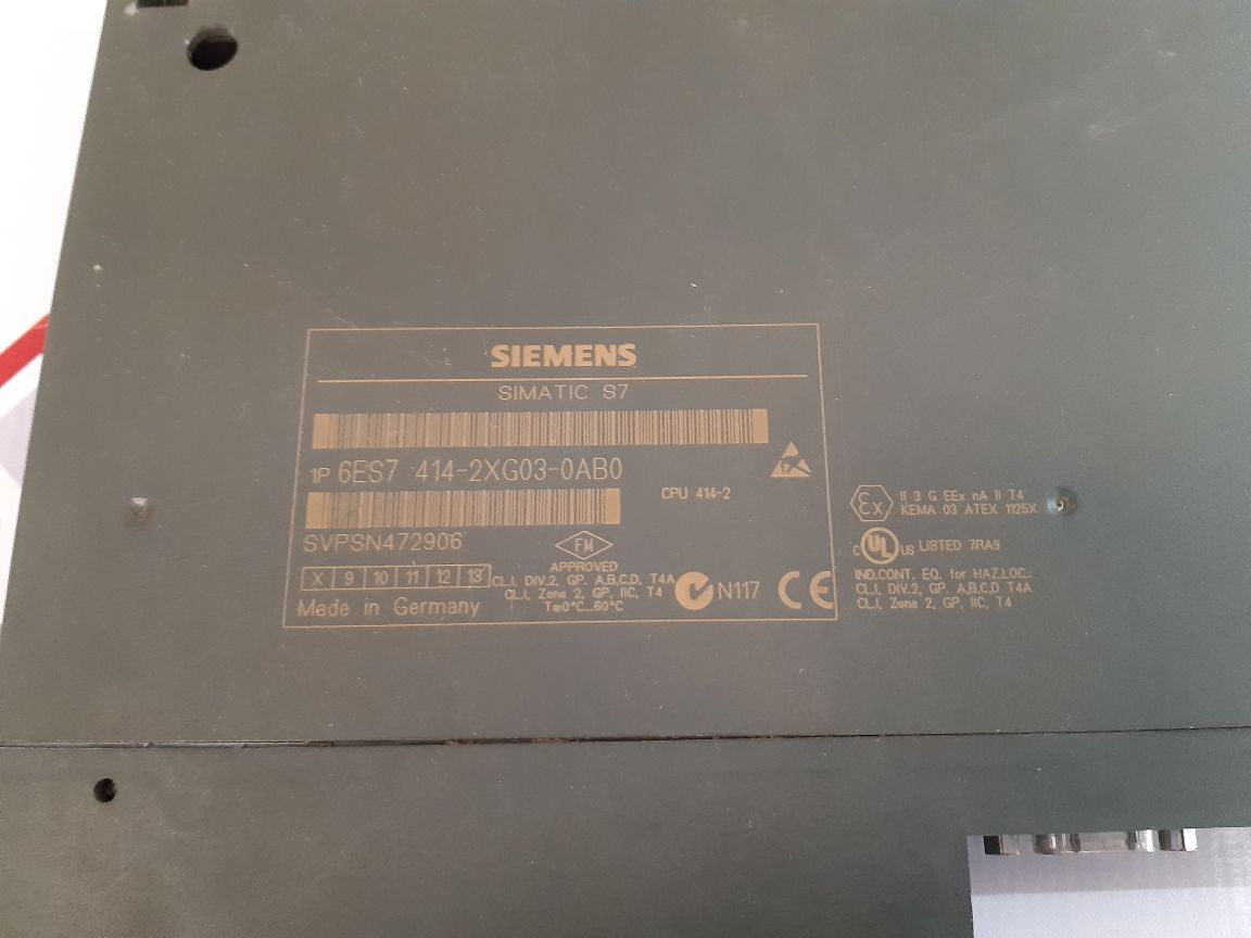 SIEMENS SIMATIC S7 MODULE 6ES7 414-2XG03-0AB0