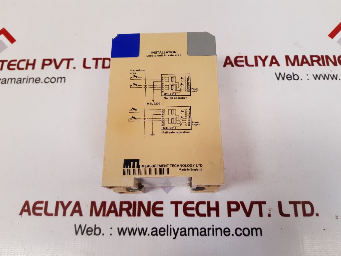 MEASUREMENT TECHNOLOGY MTL 2211 2-CHANNEL IS-INPUT SWITCH OPERATED RELAY 60'C