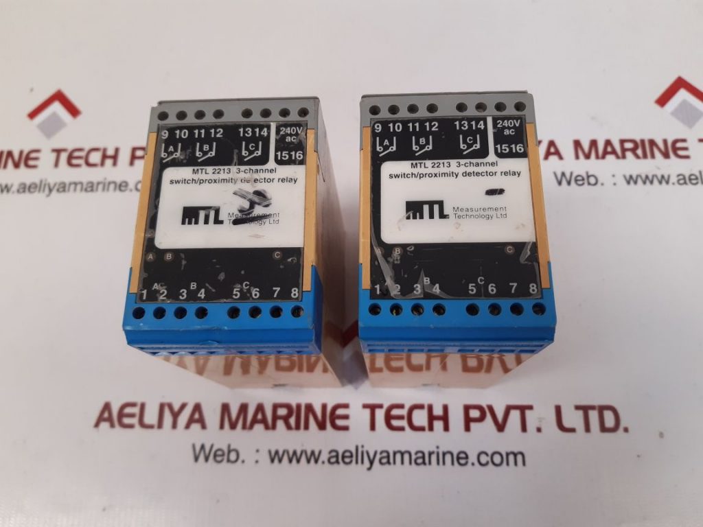 MEASUREMENT TECHNOLOGY 2213 3-CHANNEL SWITCH/PROXIMITY DETECTOR RELAY MTL SCI-186