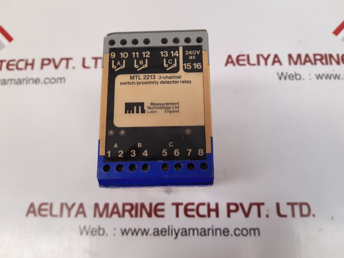 MEASUREMENT TECHNOLOGY MTL 2213 3-CHANNEL SWITCH/PROXIMITY DETECTOR RELAY