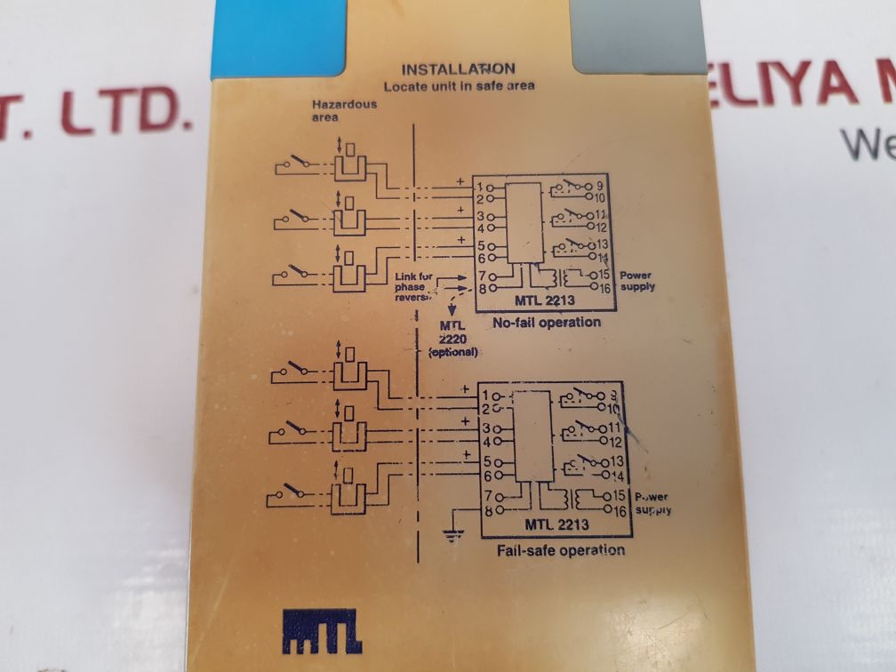 MTL INSTRUMENTS MTL 2213 3-CHANNEL SWITCH/PROXIMITY DETECTOR RELAY 2004400006