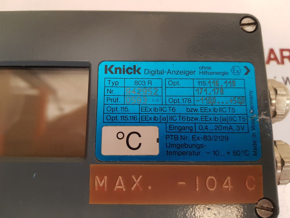 KNICK 803R DIGITAL INDICATOR 115.116.119
