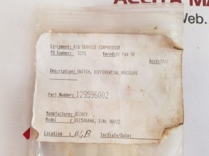 ORANGE RESEARCH 1002-E1029 DIFFERENTIAL PRESSURE SWITCH 129596002