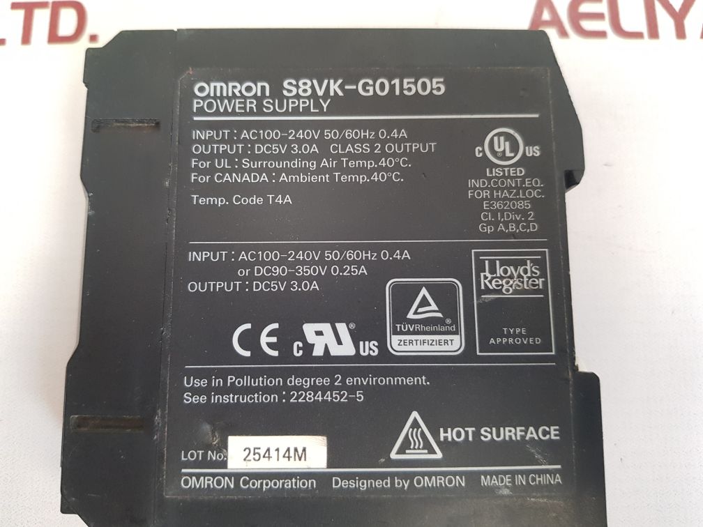 OMRON S8VK-G01505 POWER SUPPLY