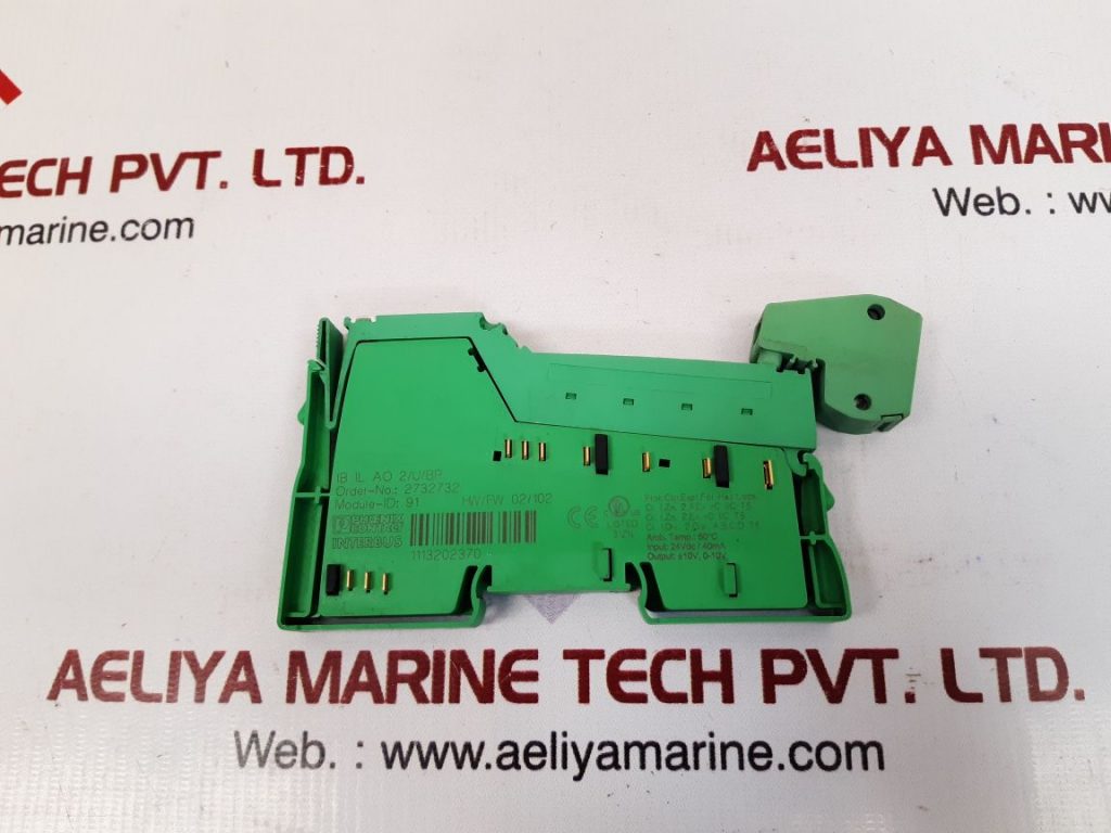 PHOENIX CONTACT IB IL AO 2/U/BP INLINE ANALOG OUTPUT TERMINAL