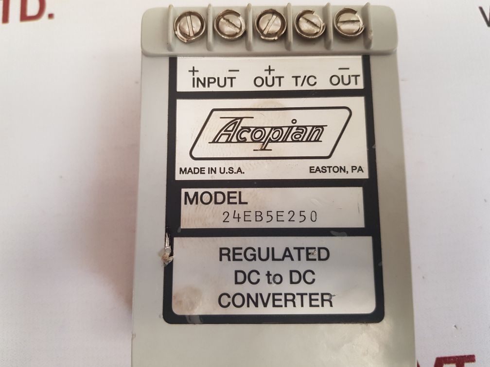 ACOPIAN 24EB5E250 REGULATED DC TO DC CONVERTER