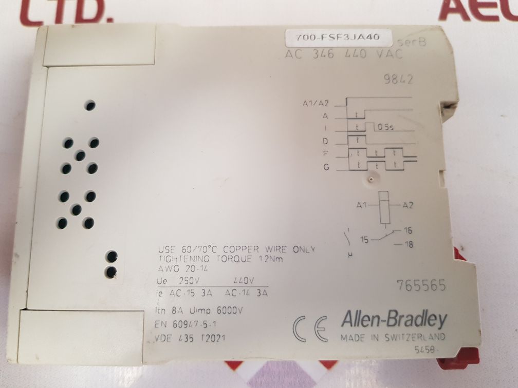 ALLEN-BRADLEY 700-FSF3JA40 TIMING RELAYS