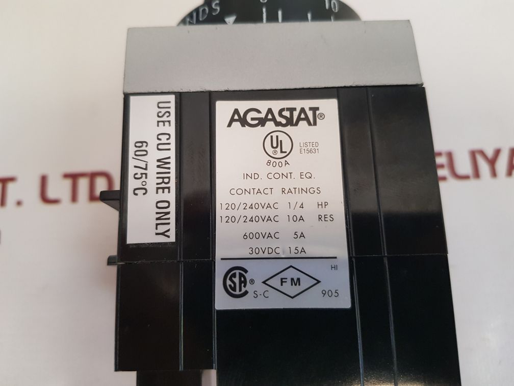 AGASTAT 7012ADL TIMING RELAY COIL 120V 60HZ