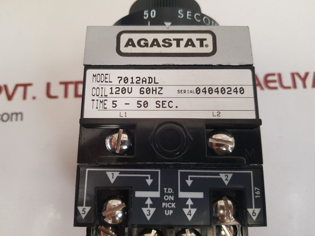 AGASTAT 7012ADL TIMING RELAY COIL 120V 60HZ