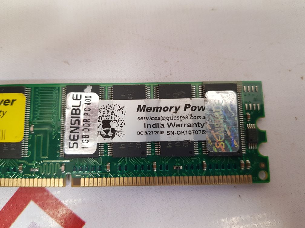 SENSIBLE 1GB DDR PC400 MEMORY POWER