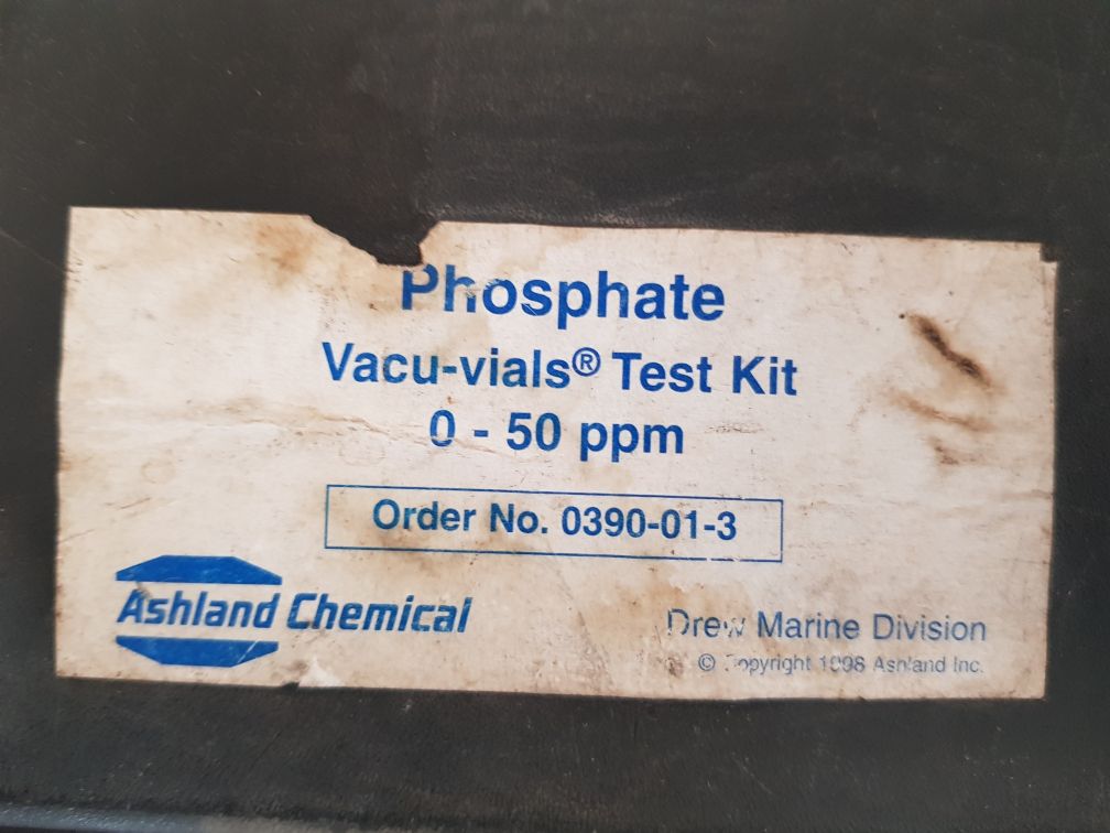 ASHLAND CHEMICAL VACU-VIALS TEST KIT 0-50 PPM