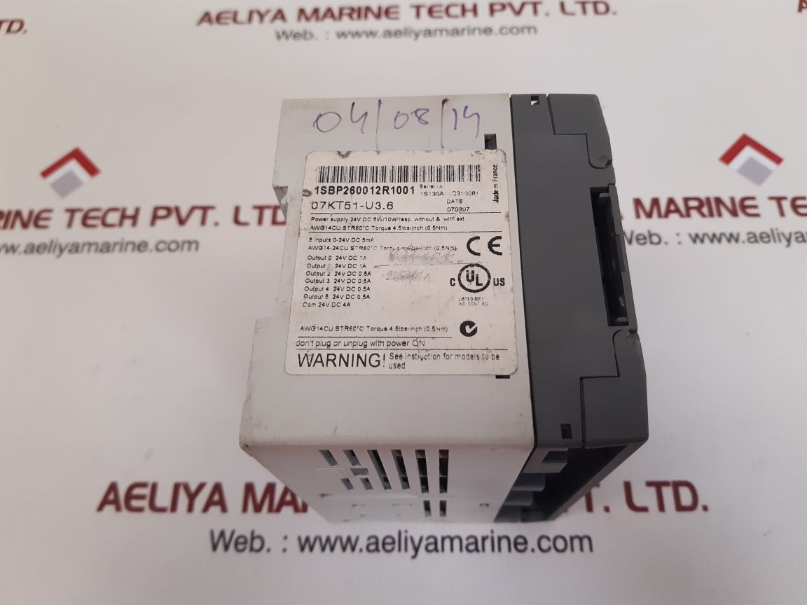 ABB 07KT51-U3.6 1SBP260012R1001 ADVANT CONTROLLER 31 BASIC UNIT